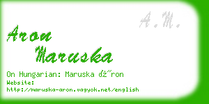 aron maruska business card